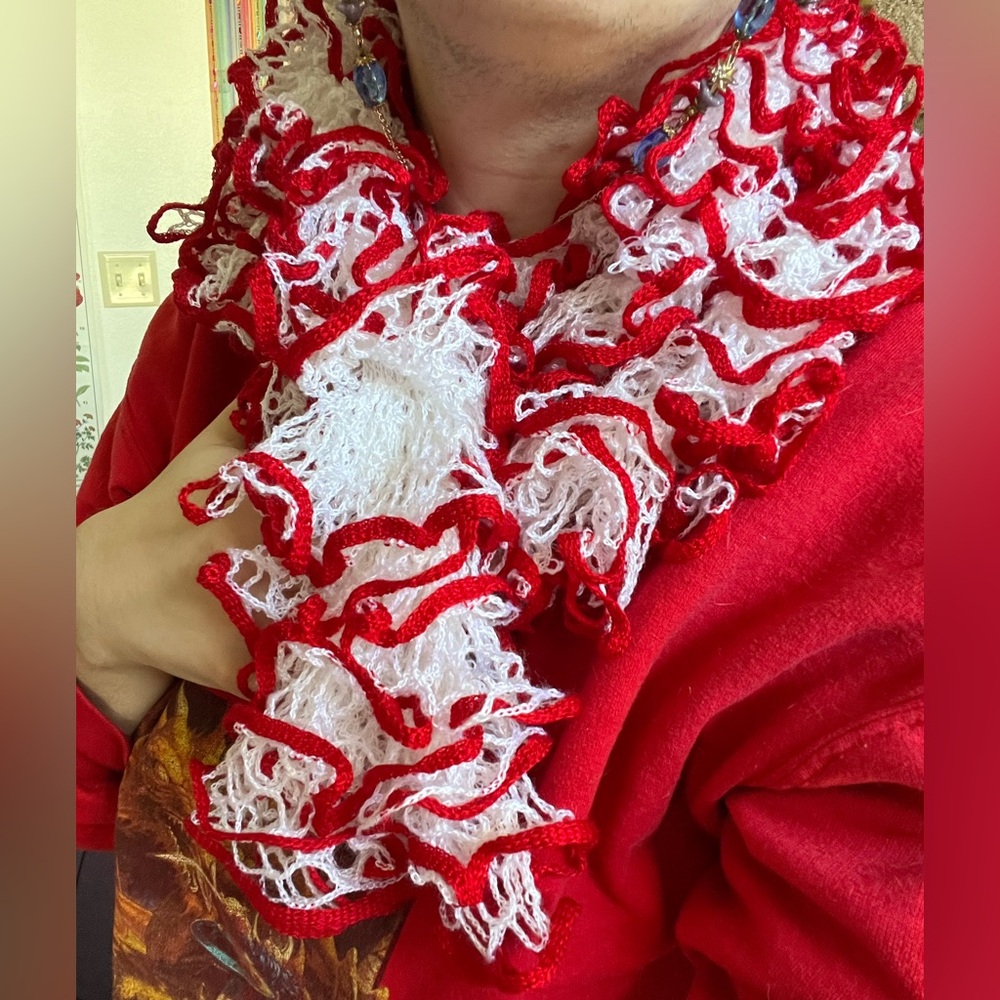 Handmade wrap ruffle scarf